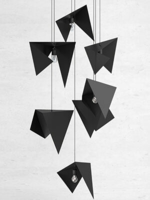 Lampa wisząca BIRD 7 czarna LGH0731