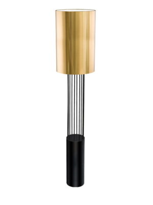 Lampa podłogowa IHI  Czarna-mosiężna 9474 Antigo/Dohar
