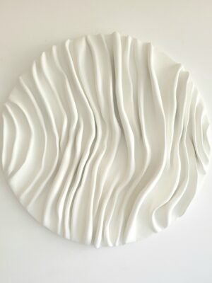 Obraz okrągła płaskorzeźba - LEBAZI_ART Flowing Calm - 80 cm średnica